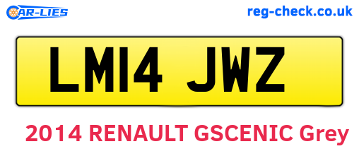 LM14JWZ are the vehicle registration plates.