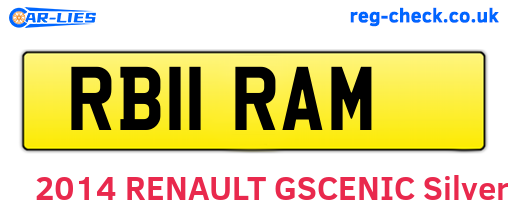 RB11RAM are the vehicle registration plates.