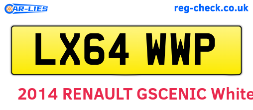 LX64WWP are the vehicle registration plates.
