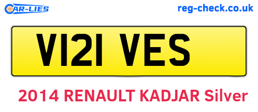 V121VES are the vehicle registration plates.