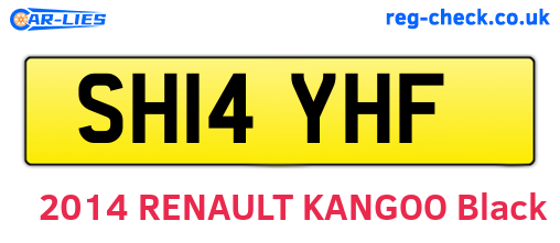 SH14YHF are the vehicle registration plates.