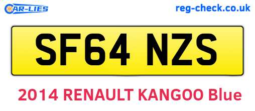 SF64NZS are the vehicle registration plates.