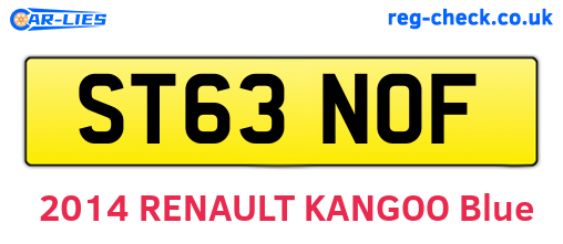 ST63NOF are the vehicle registration plates.