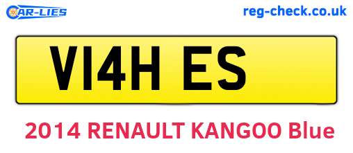 V14HES are the vehicle registration plates.