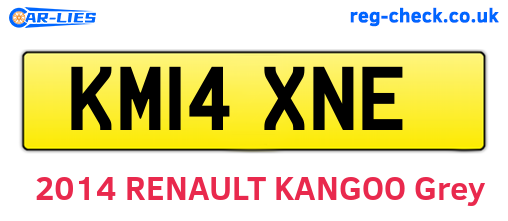 KM14XNE are the vehicle registration plates.