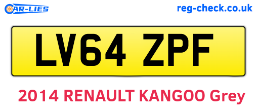 LV64ZPF are the vehicle registration plates.