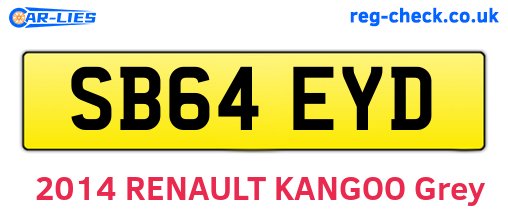SB64EYD are the vehicle registration plates.