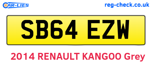 SB64EZW are the vehicle registration plates.