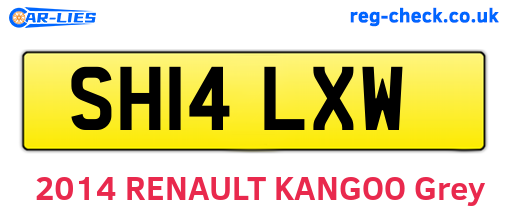 SH14LXW are the vehicle registration plates.