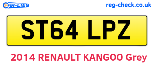 ST64LPZ are the vehicle registration plates.