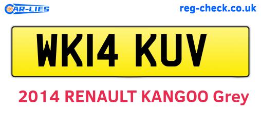 WK14KUV are the vehicle registration plates.