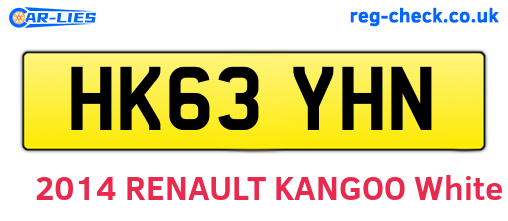 HK63YHN are the vehicle registration plates.