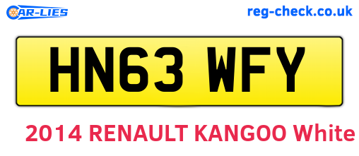 HN63WFY are the vehicle registration plates.