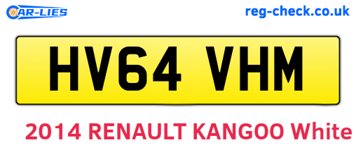 HV64VHM are the vehicle registration plates.