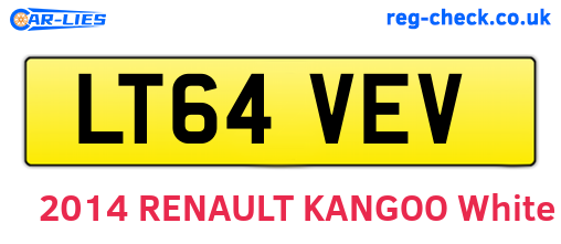 LT64VEV are the vehicle registration plates.