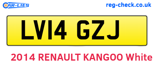 LV14GZJ are the vehicle registration plates.
