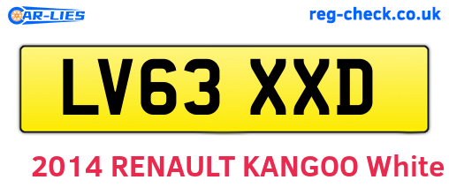 LV63XXD are the vehicle registration plates.