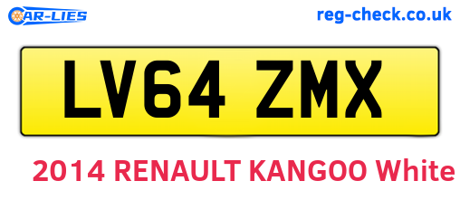 LV64ZMX are the vehicle registration plates.