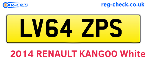 LV64ZPS are the vehicle registration plates.