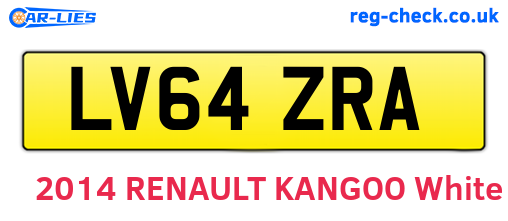 LV64ZRA are the vehicle registration plates.