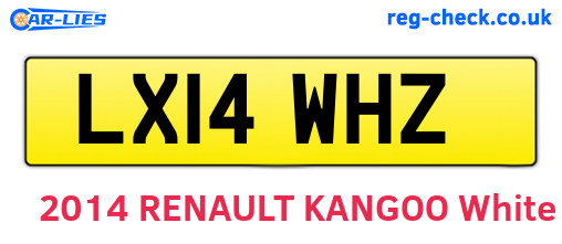 LX14WHZ are the vehicle registration plates.