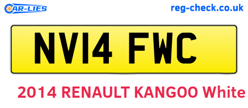 NV14FWC are the vehicle registration plates.