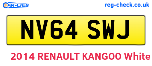 NV64SWJ are the vehicle registration plates.