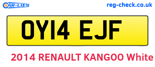 OY14EJF are the vehicle registration plates.
