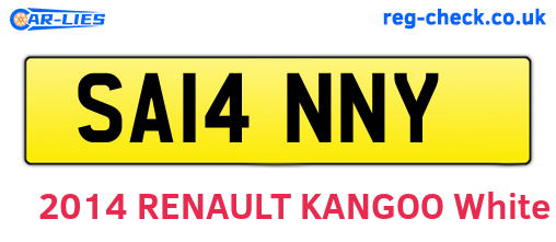 SA14NNY are the vehicle registration plates.