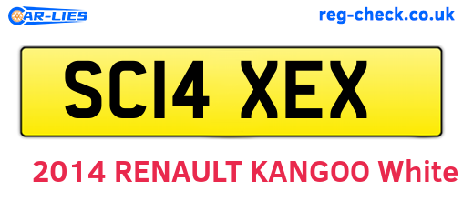 SC14XEX are the vehicle registration plates.