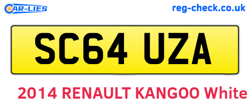 SC64UZA are the vehicle registration plates.