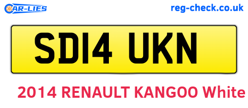SD14UKN are the vehicle registration plates.