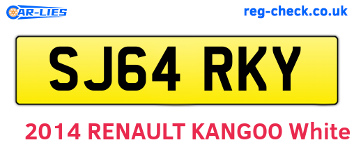 SJ64RKY are the vehicle registration plates.