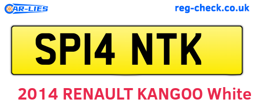SP14NTK are the vehicle registration plates.