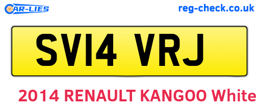SV14VRJ are the vehicle registration plates.