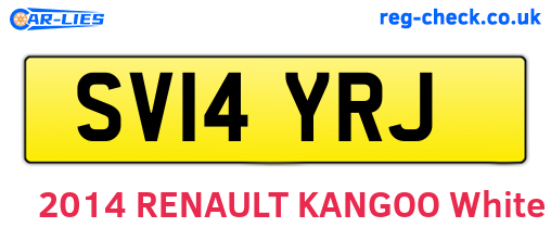 SV14YRJ are the vehicle registration plates.