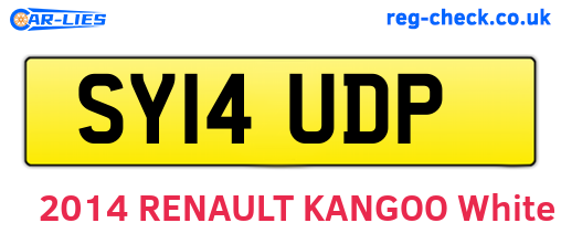 SY14UDP are the vehicle registration plates.