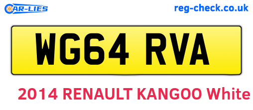 WG64RVA are the vehicle registration plates.