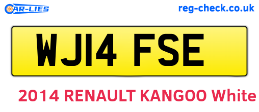 WJ14FSE are the vehicle registration plates.