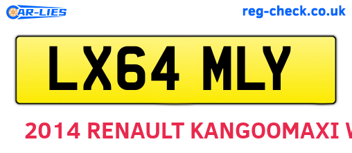 LX64MLY are the vehicle registration plates.