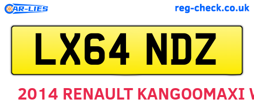 LX64NDZ are the vehicle registration plates.