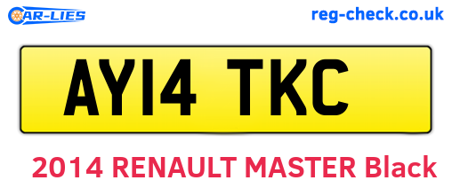 AY14TKC are the vehicle registration plates.