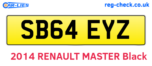 SB64EYZ are the vehicle registration plates.