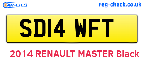 SD14WFT are the vehicle registration plates.