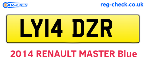 LY14DZR are the vehicle registration plates.