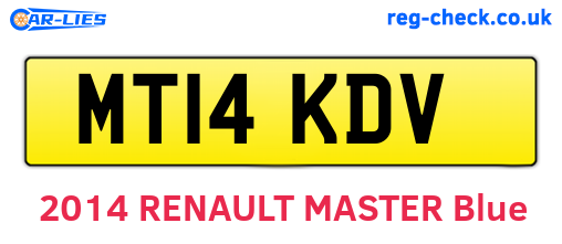 MT14KDV are the vehicle registration plates.