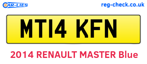 MT14KFN are the vehicle registration plates.