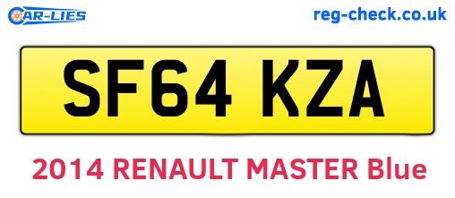 SF64KZA are the vehicle registration plates.