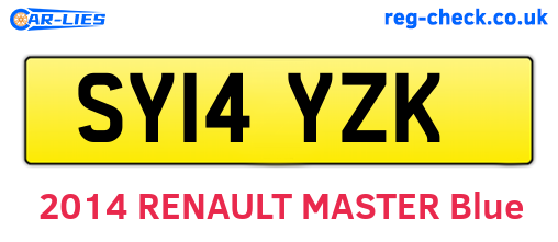 SY14YZK are the vehicle registration plates.