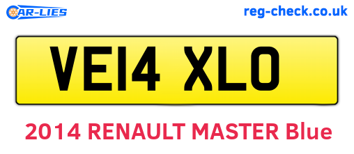 VE14XLO are the vehicle registration plates.
